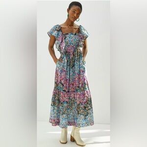 Anthropologie Clementina Eyelet Maxi Dress 🐞